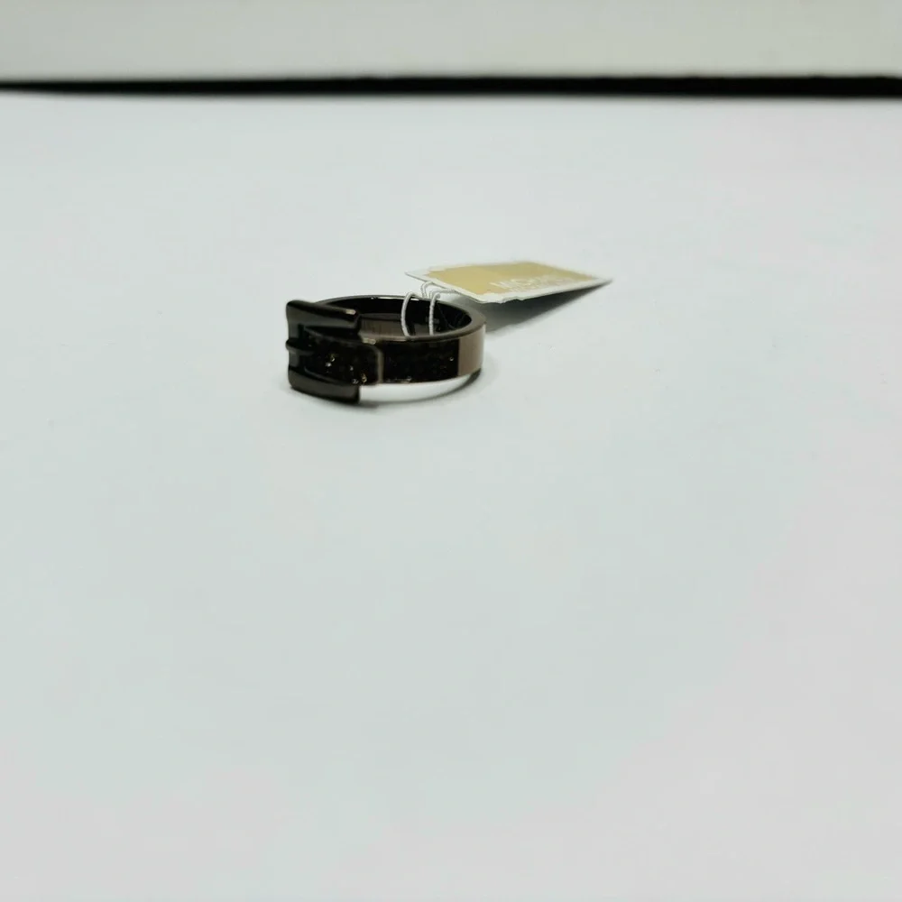 MICHAEL KORS Espresso Buckle Ring Size 7